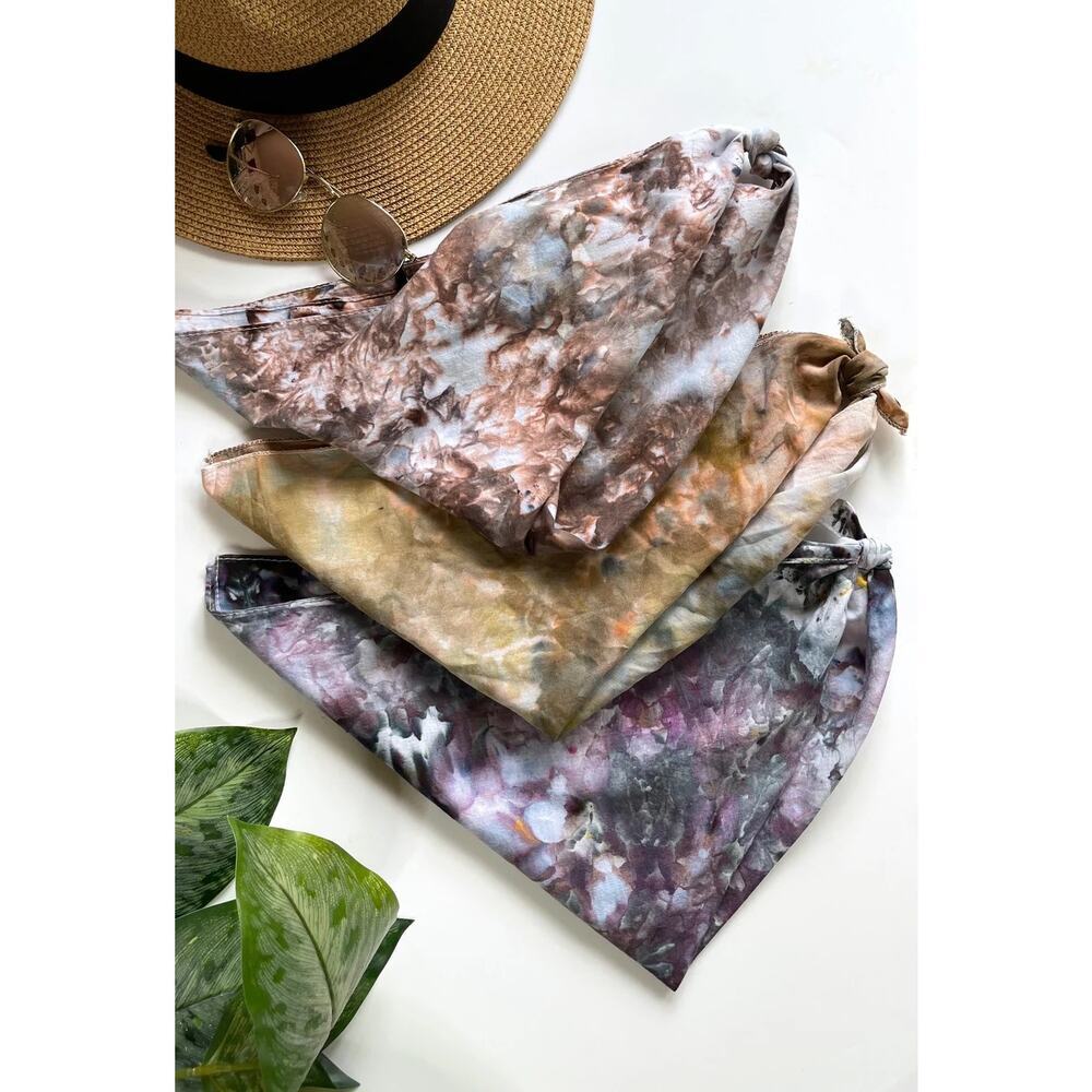 DIY Ice Dying Kit 3 Cotton Bandana Black Sheep Goods Summer Art Craft tie dye - Picture 2 of 8